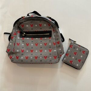 NEW Disney Mickey Mouse Icon Mini  Backpack with Wallet Set